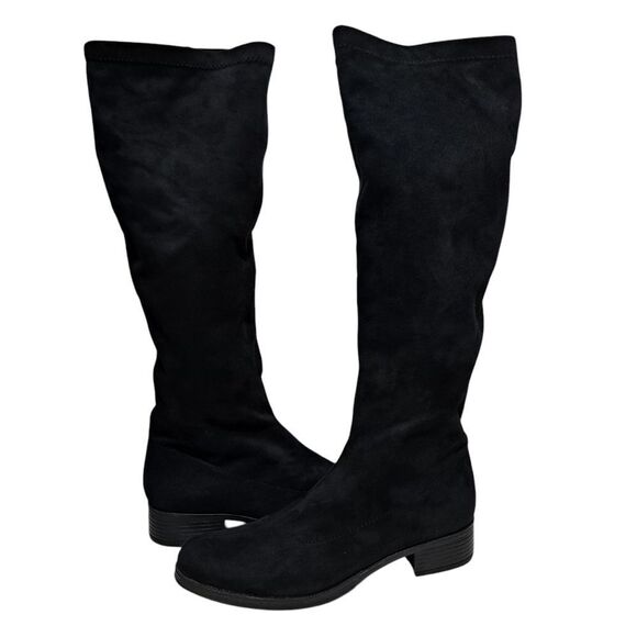 Bussola Siena Whimsygoth Microtec Soft Suede Goth Riding Boots 39 US 8-8:5 Black - Picture 5 of 17